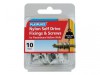 Plasplugs Nylon Self Drive Fixings & Screws (Pack 10)