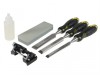 Roughneck Professional Bevel Edge Chisel Set of 3 & Sharpening Kit 13 19 & 25mm