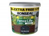 Ronseal One Coat Fence Life Tudor Black Oak New 4 Litre +25%
