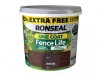 Ronseal One Coat Fence Life Dark Oak New 4 Litre +25%