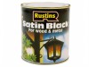 Rustins Satin Paint Black 1 Litre