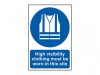 Scan High Visibility Jackets Must Be Worn In This Site - PVC Sign 200 x 300mm