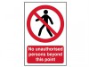 Scan No Unauthorised Persons Beyond This Point - PVC (400 x 600mm)
