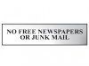 Scan No Free Newspapers Or Junk Mail - Chr (200 x 50mm)