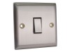 SMJ 2-Way Light Switch 1-Gang Brushed Steel