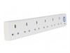 SMJ Extension Lead 240 Volt 6 Way 13A Surge Protection 2 Metre