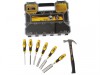 Stanley 6 Piece Chisel Set, Organiser & Hammer