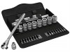 Wera Zyklop Metal-Push Ratchet & Socket Set of 29 Metric 3/8in Drive