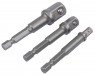 1/4\" Hex. x 1/4\" and 3/8\" Square Drive Adaptors