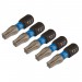 Draper Expert TX-STAR® Impact Screwdriver Bits, T27 x 25mm, 1/4\" Hex (Pack of 5)