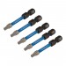 Draper Expert TX-STAR® Impact Screwdriver Bits, T20 x 50mm, 1/4\" Hex (Pack of 5)