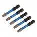 Draper Expert TX-STAR® Impact Screwdriver Bits, T27 x 50mm, 1/4\" Hex (Pack of 5)