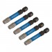 Draper Expert TX-STAR® Impact Screwdriver Bits, T40 x 50mm, 1/4\" Hex (Pack of 5)