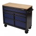 BUNKER® Workbench Roller Tool Cabinet, 7 Drawer, 41\", Blue