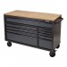 BUNKER® Workbench Roller Tool Cabinet, 10 Drawer, 56\", Grey