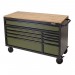 BUNKER® Workbench Roller Tool Cabinet, 10 Drawer, 56\", Green