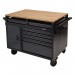 BUNKER® Multi-Functional Workbench Roller Tool Cabinet, 14 Drawer, 48\", Grey