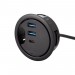 3-Port In-Desk USB 3.0 Hub with 2 x USB A & 1 x USB C