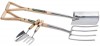 DRAPER Expert 2 Piece Stainless Steel Fork and Spade Set with Free Hand Trowel and Fork Set with FSC Certified Ash Handl