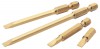 DRAPER Expert 3mm 1/4\" Hex. Plain Slot Titanium Nitride Coated Insert Bit 100mm Long X 1