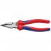 KNIPEX 08 22 185 SB Needle-Nose Combination Pliers with multi-component grips black atramentized, 185mm