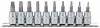 3/8\" Sq. Dr. 48mm long Draper TX-STAR® Security Socket Bit Set (10 Piece)