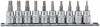 3/8\" Sq. Dr. Draper TX-STAR® Plus Socket Bit Set (10 Piece)