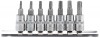 1/4\" Sq. Dr. Five Lobe Draper TX-STAR® Security Socket Bit Set (7 Piece)