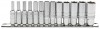 1/4\" Sq. Dr. Deep Metric Sockets on Metal Rail (13 piece)