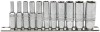 1/4\" Sq. Dr. Imperial Deep Sockets on Metal Rail (11 piece)