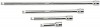 1/4\" Square Drive Satin Chrome Wobble Extension Bar Set (4 Piece)