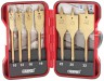 DRAPER 7 Piece Titanium Nitride Coated Flat Wood Bit Set