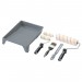 Medium Pile Polyester Paint Roller and Brush Set with Soft Grip (8 Piece)