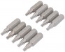 DRAPER EXPERT BAG OF 10 T15 TORX X 26MM X 1/4\" HEXAGON SHOT BLAST SCREWDRIVER BITS