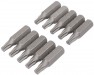 DRAPER EXPERT BAG OF 10 T20 TORX X 26MM X 1/4\" HEXAGON SHOT BLAST SCREWDRIVER BITS
