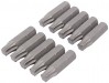 DRAPER EXPERT BAG OF 10 T30 TORX X 26MM X 1/4\" HEXAGON SHOT BLAST SCREWDRIVER BITS
