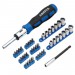 Ratchet Screwdriver Socket and Bit Set, 1/4\" Sq. Dr. (40 Piece)