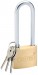 DRAPER DIY Series 40mm Long Shackle Brass Cylinder Padlock