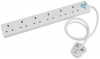 DRAPER 6 Way 0.75 Metre Surge Protected Extension Lead