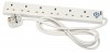 DRAPER 6 Way 2 Metre Surge Protected Extension Lead