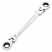 Draper HI-TORQ® Metric Flexible Head Double Ring Ratchet Spanner, 12 x 13mm