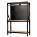 BUNKER® 17 Piece Modular 3 Tier Racking with Hardwood Shelving and Pegboards, 1500mm