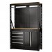 BUNKER® 15 Piece Modular Storage Combo 2 Tier Racking with Hardwood Shelving, Pegboards and Floor Cabinets, 1500mm