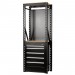 BUNKER® 13 Piece Modular Storage Combo 2 Tier Racking with Hardwood Shelving, Pegboard and Floor Cabinet, 750mm