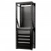 BUNKER® 13 Piece Modular Storage Combo 2 Tier Racking with Stainless Steel Shelving, Pegboard and Floor Cabinet, 75