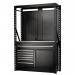 BUNKER® 14 Piece Modular Storage Combo 2 Tier Racking with Stainless Steel Shelving, Pegboards and Floor Cabinet, 1