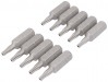 DRAPER EXPERT BAG OF 10 T10 TORX SECURITY X 26MM X 1/4\" HEXAGON SHOT BLAST SCREWDRIVER BITS