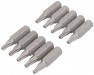 DRAPER EXPERT BAG OF 10 T15 TORX SECURITY X 26MM X 1/4\" HEXAGON SHOT BLAST SCREWDRIVER BITS