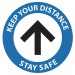 One-Way Social Distancing Floor Sticker