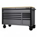 BUNKER 10 Drawer Workbench Roller Tool Cabinet, 56\", Light Grey